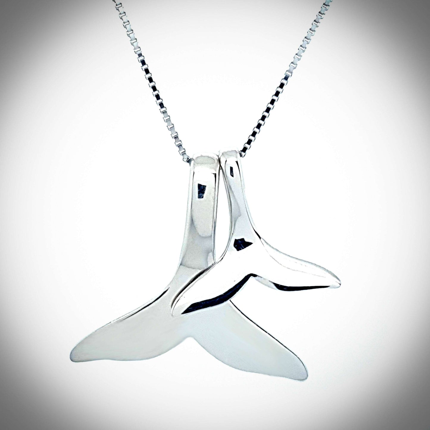 Water Lily Whale Necklace