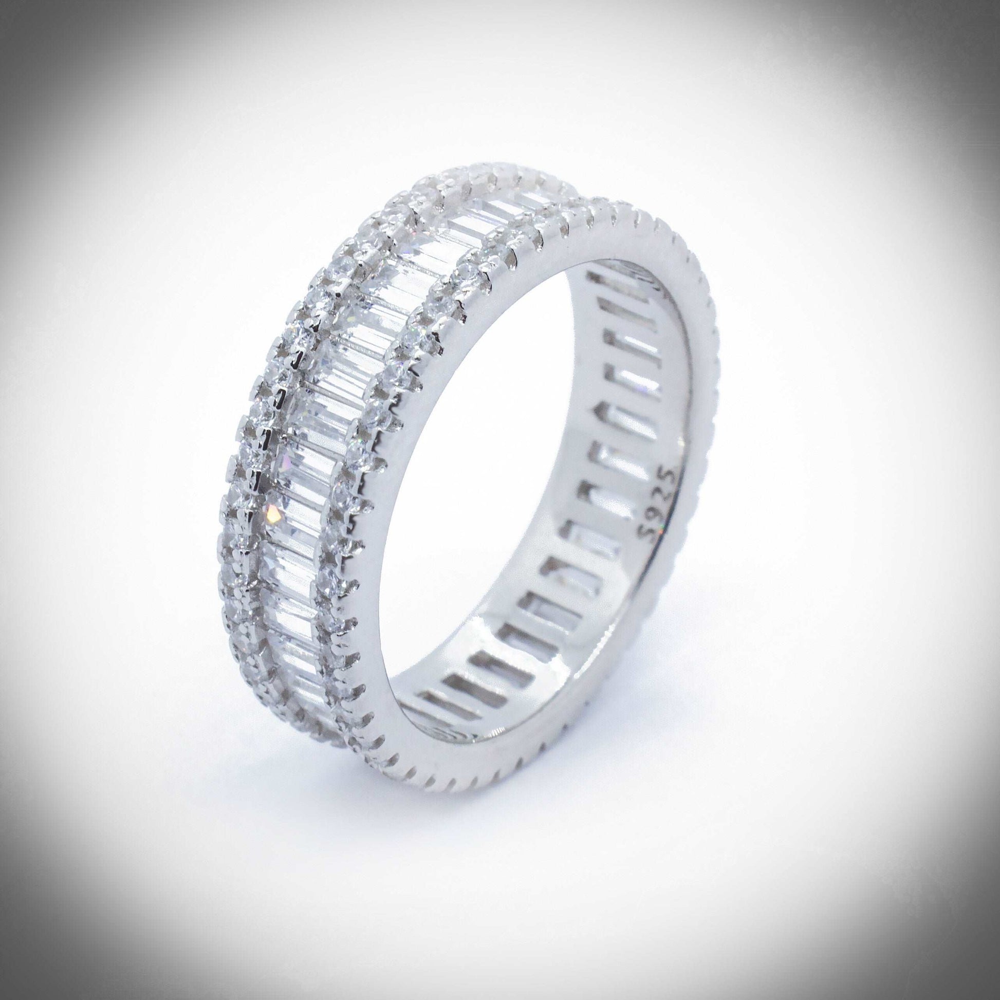 Camellia 925 Silver Eternity Ring