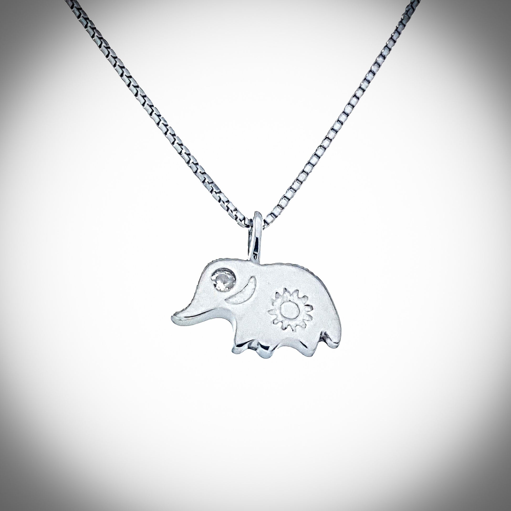 Forget me not Elephant Necklace